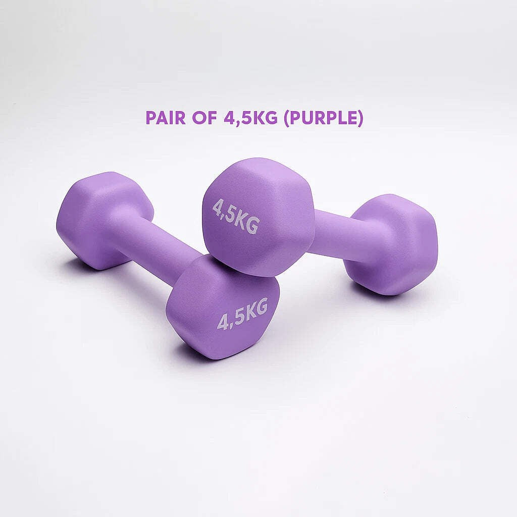 Neoprene Dumbbell Pair – Non-Slip Grip, Cast Iron Core – Gym Fitness Weights